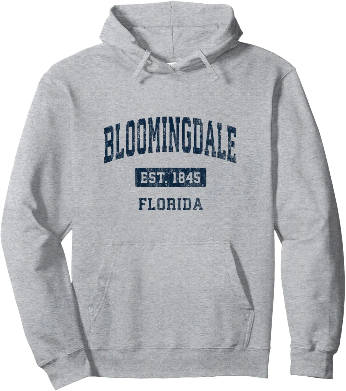 Bloomingdale Florida FL Vintage Sports Established Navy Desi Pullover Hoodie
