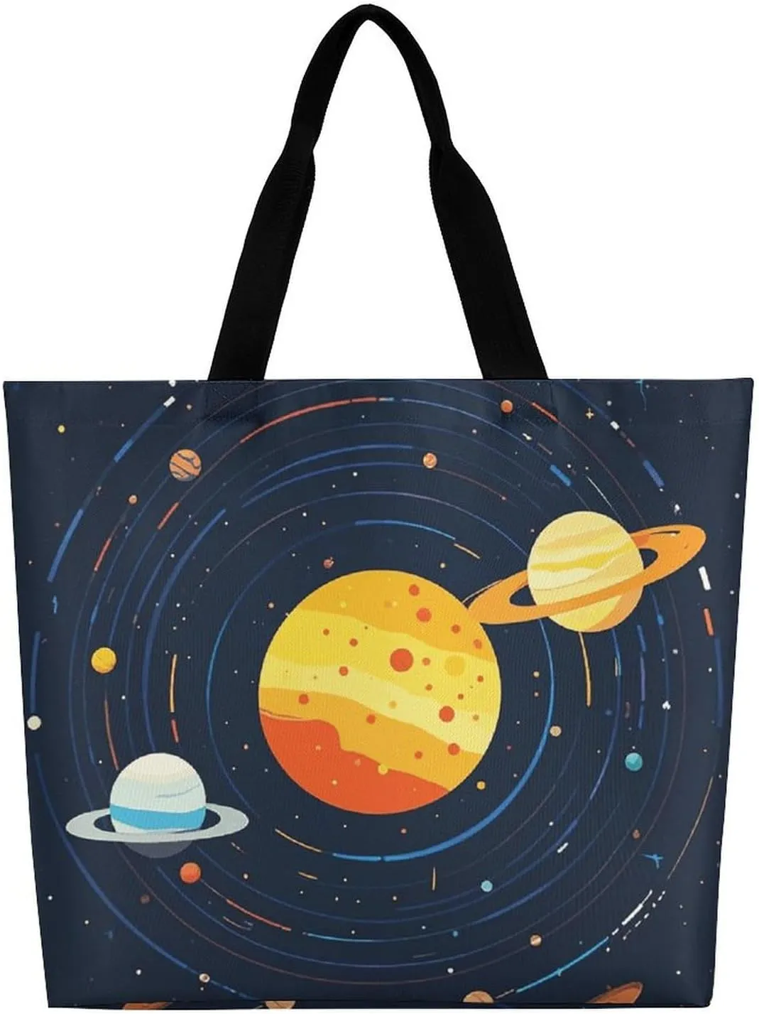 Blue Peach Blossom Tote Bags, Reusable Grocery Bags, Large Shopping Bag, Beach Bag, Shoulder Bag for Women