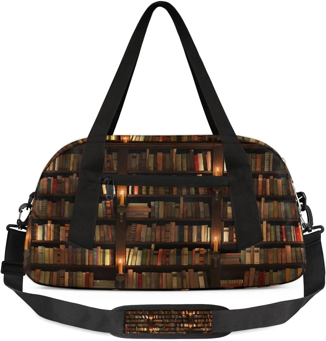Book Library Kids Overnight Duffle Bags for Girls Boys, Bookshelf Lightweight Sports Gym Bag for Kids，Small Overnight Weekender Carry on Travel Bags Dance Bag
