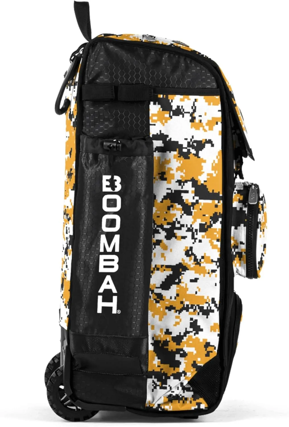 Boombah Rolling Catchers Superpack Baseball/Softball Gear Bag Digital Camo - 23-1/2" x 13-1/2" x 9-1/2" - Multiple Colors - Telescopic Handle and Holds 4 Bats - Wheeled Version