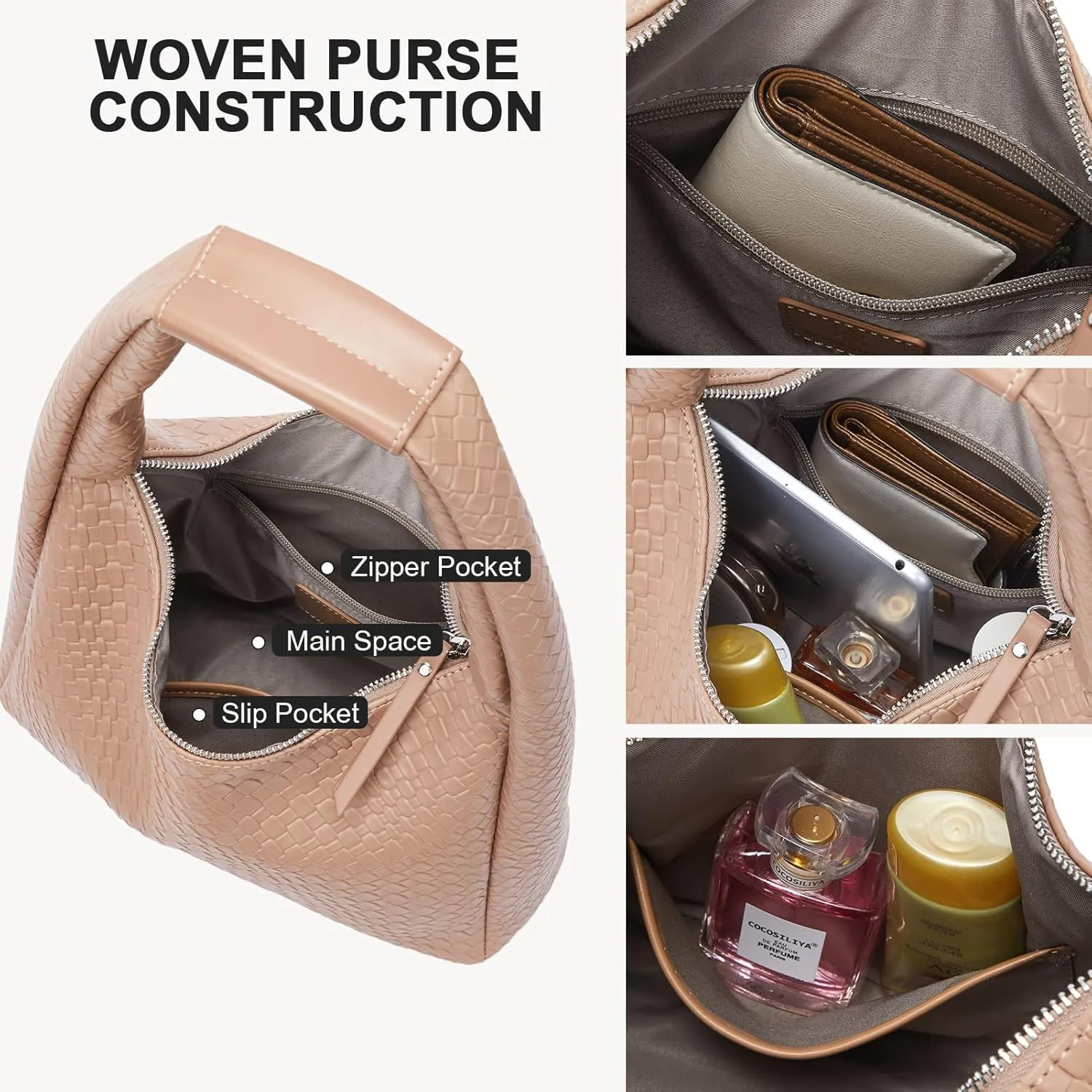 BOSTANTEN Shoulder Bag for Women Trendy Summer Hobo Handbag Purse Top-handlde Tote Bag