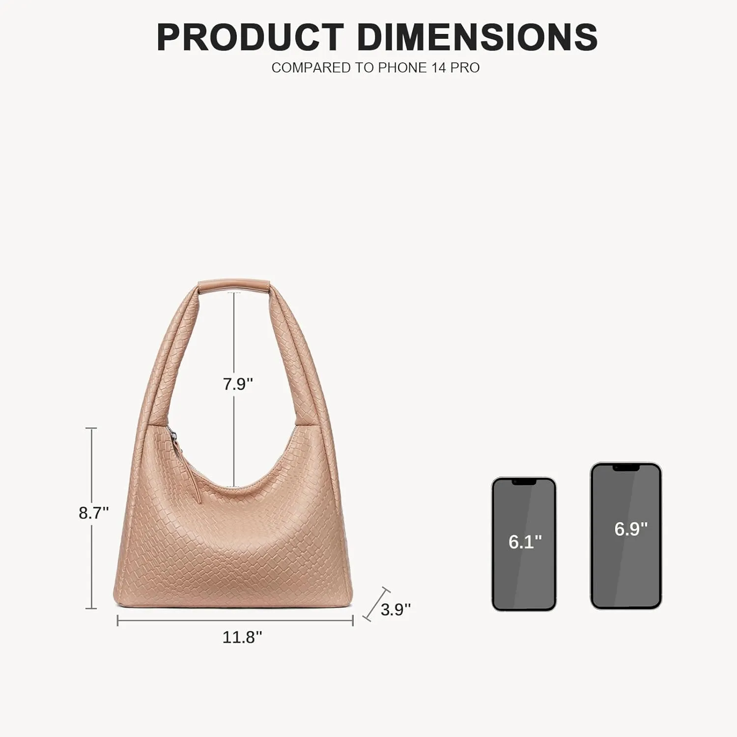 BOSTANTEN Shoulder Bag for Women Trendy Summer Hobo Handbag Purse Top-handlde Tote Bag