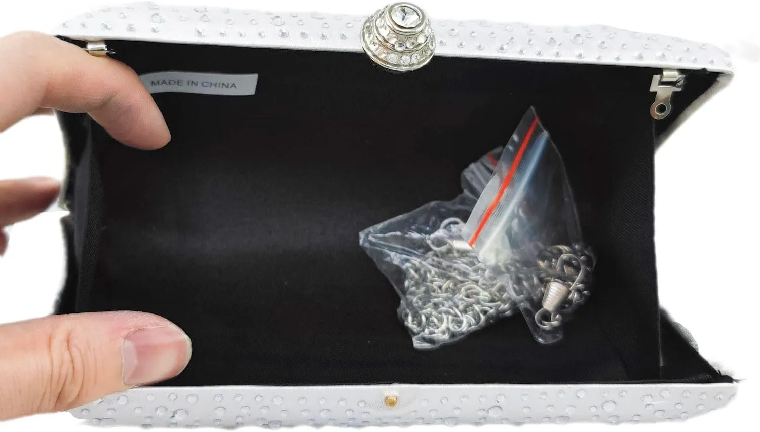Boutique De FGG Crystal Clutch Purse for Women Formal Evening Bags Party Rhinestone Clutch Bag Wedding Prom Handbags,Mini