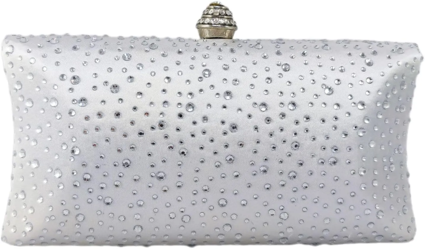 Boutique De FGG Crystal Clutch Purse for Women Formal Evening Bags Party Rhinestone Clutch Bag Wedding Prom Handbags,Mini