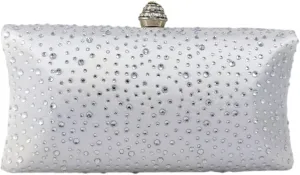 Boutique De FGG Crystal Clutch Purse for Women Formal Evening Bags Party Rhinestone Clutch Bag Wedding Prom Handbags,Mini