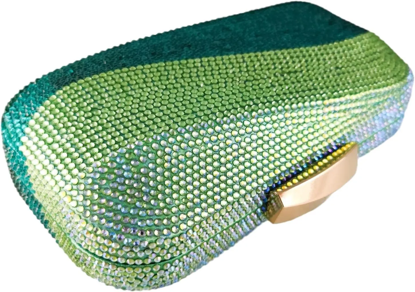 Boutique De FGG Sea Wave Luxury Crystal Clutch Evening Bags for Women Colorful Rhinestone Wedding Handbags and Purses