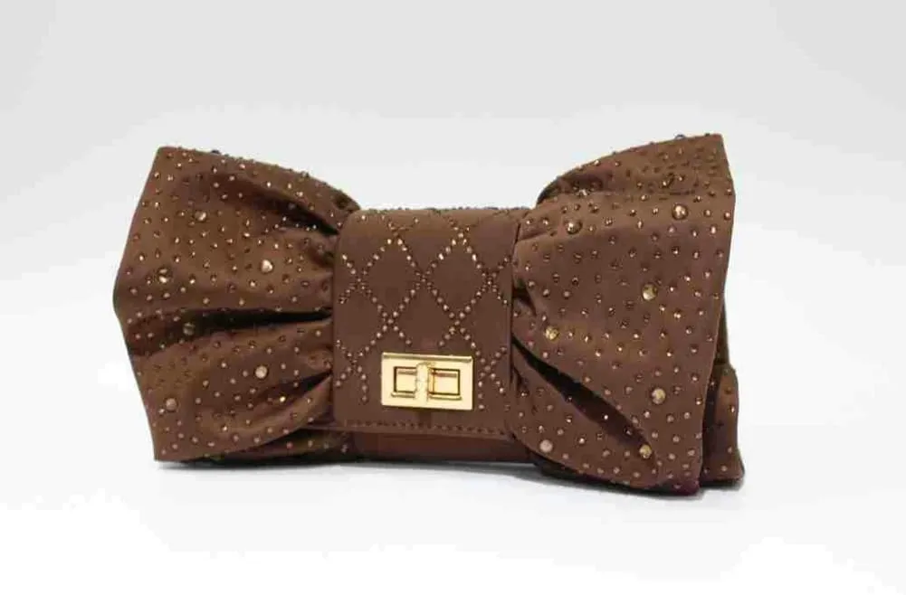 Bow Clutch Purses Women 2025 Pleated Evening Bag Formal Vintage Rhinestone Satin Handbags for Bridal Wedding Party