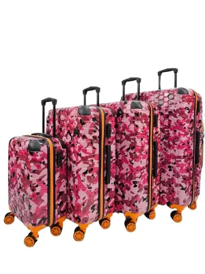 Brantley Set of 4 Hard Shell Suitcase in Pink