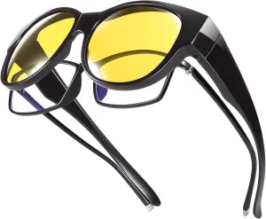 Br’Guras Oversized Polarized Fit over Sunglasses Over Glasses for Men and Women