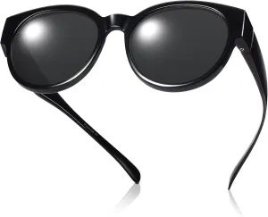 Br’Guras Polarized Oversized Fit over Sunglasses Over Glasses with Cat Eye Frame for Women&Men