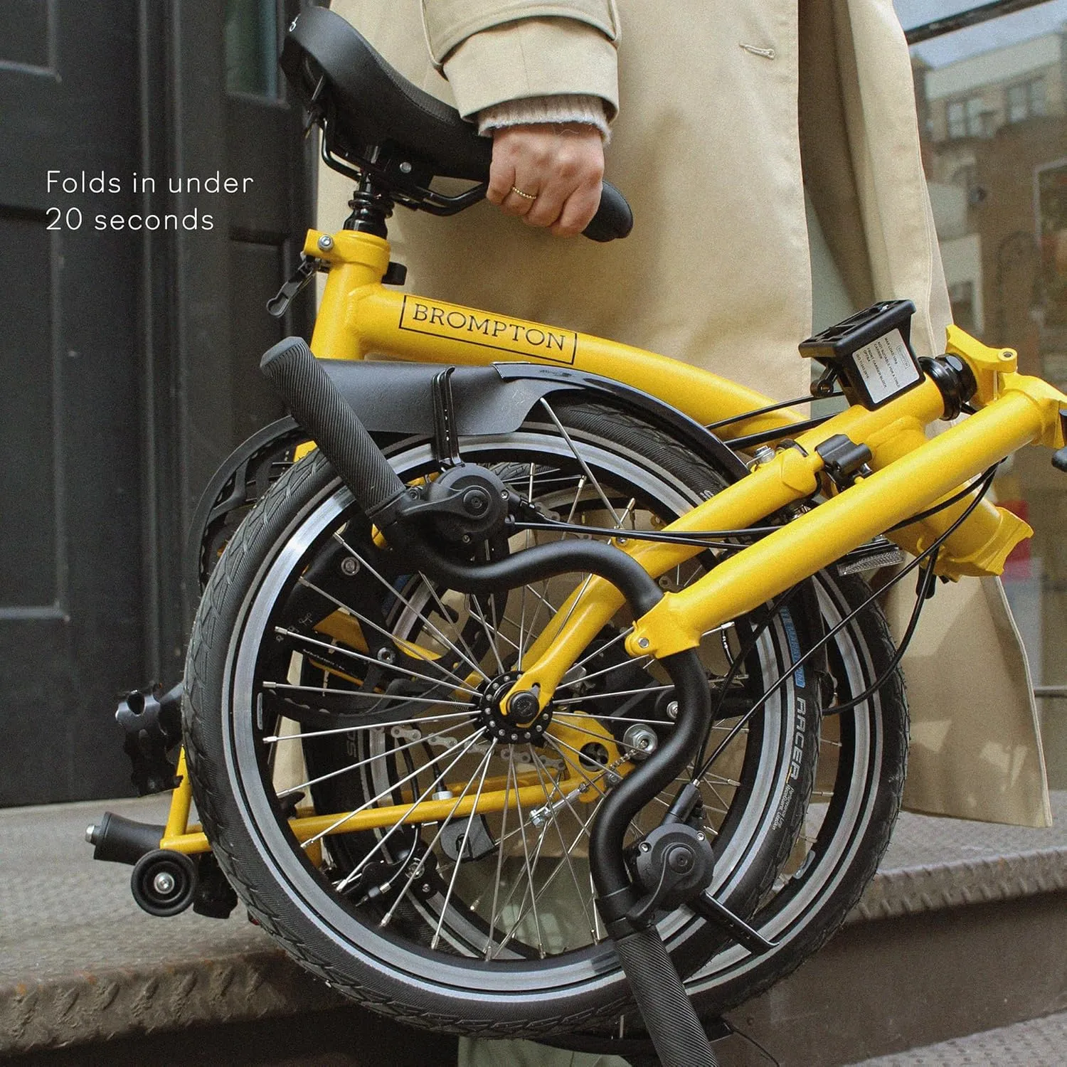 Brompton Folding Commuter Bike C Line 12-Speed | Compact, Lightweight, Urban Bike for Adults