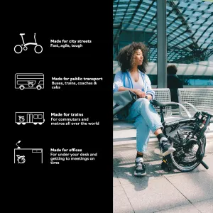 Brompton Folding Commuter Bike C Line 2-Speed | Compact, Lightweight, Urban Bike for Adults