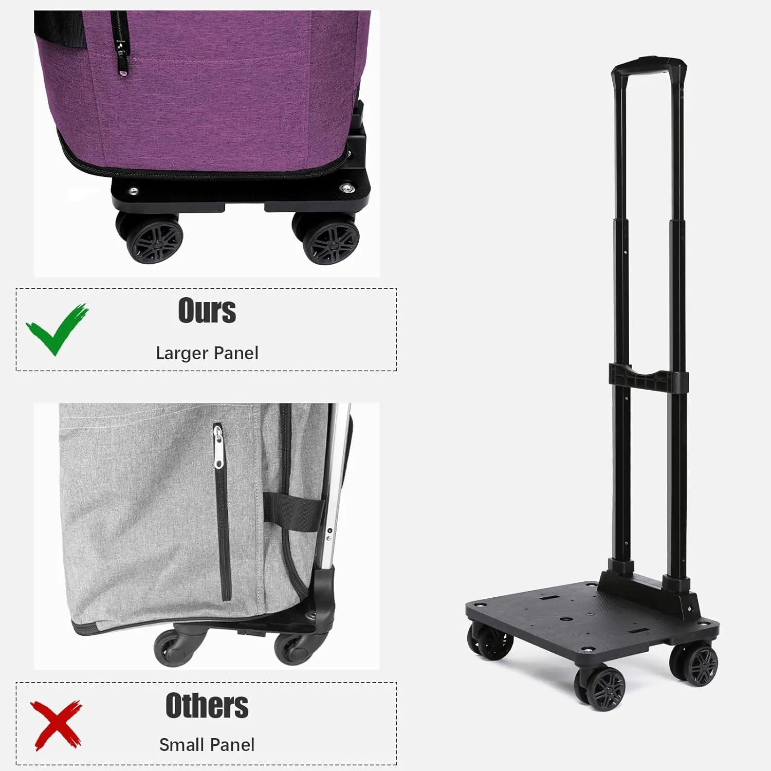 Bukere Garment Bag with Wheels, Rolling Travel Garment Duffle Bag with Shoes Compartment, Convertible 3 in 1 Suit Dress Bags for Men Women Business