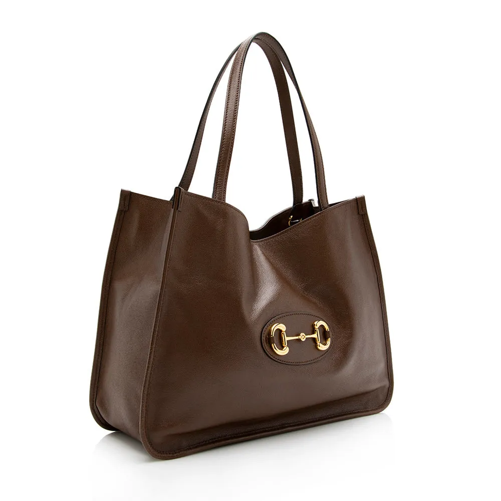 Calfskin Tote 1955 Gucci Rapid shipping While supplies last Horsebit