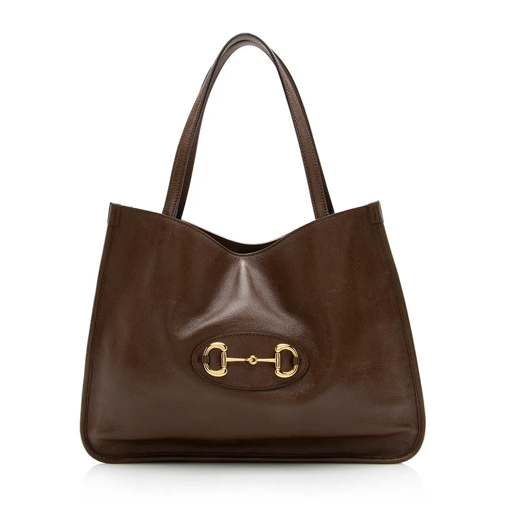 Calfskin Tote 1955 Gucci Rapid shipping While supplies last Horsebit