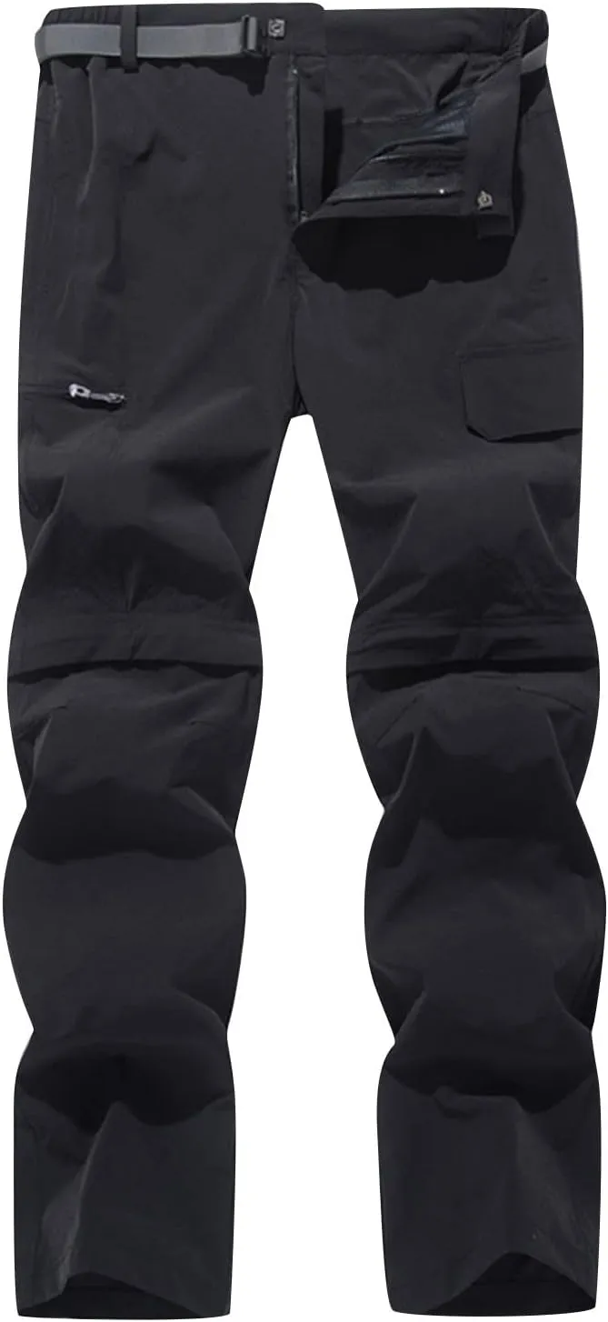 Cambkatl Mens Hiking Pants Outdoor Convertible Waterproof Quick Dry Zip Off Lightweight Fishing Safari Camping Travel Pants