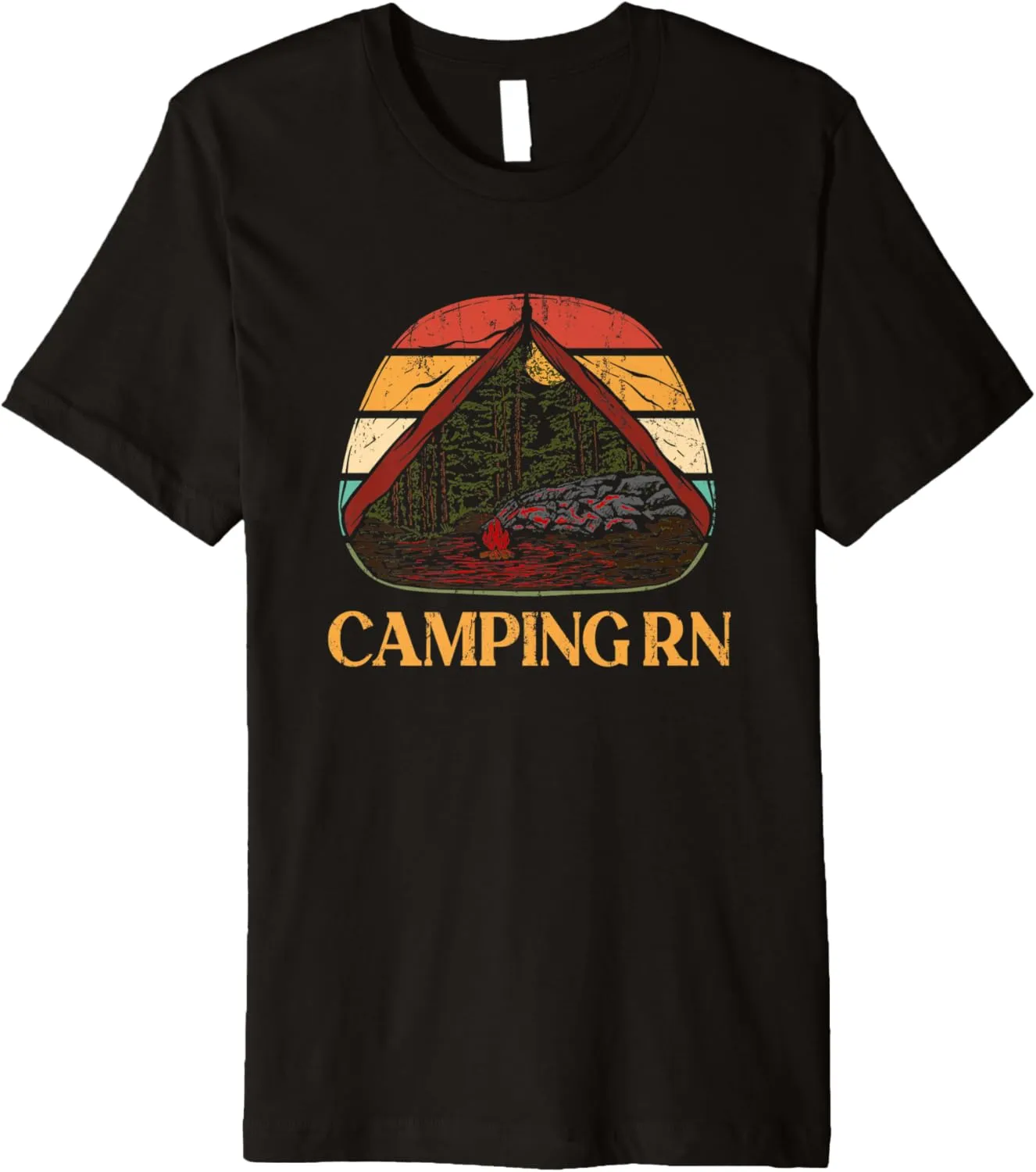 Camping RN Camper Forest Camp Jungle Vacation Wildlife Premium T-Shirt