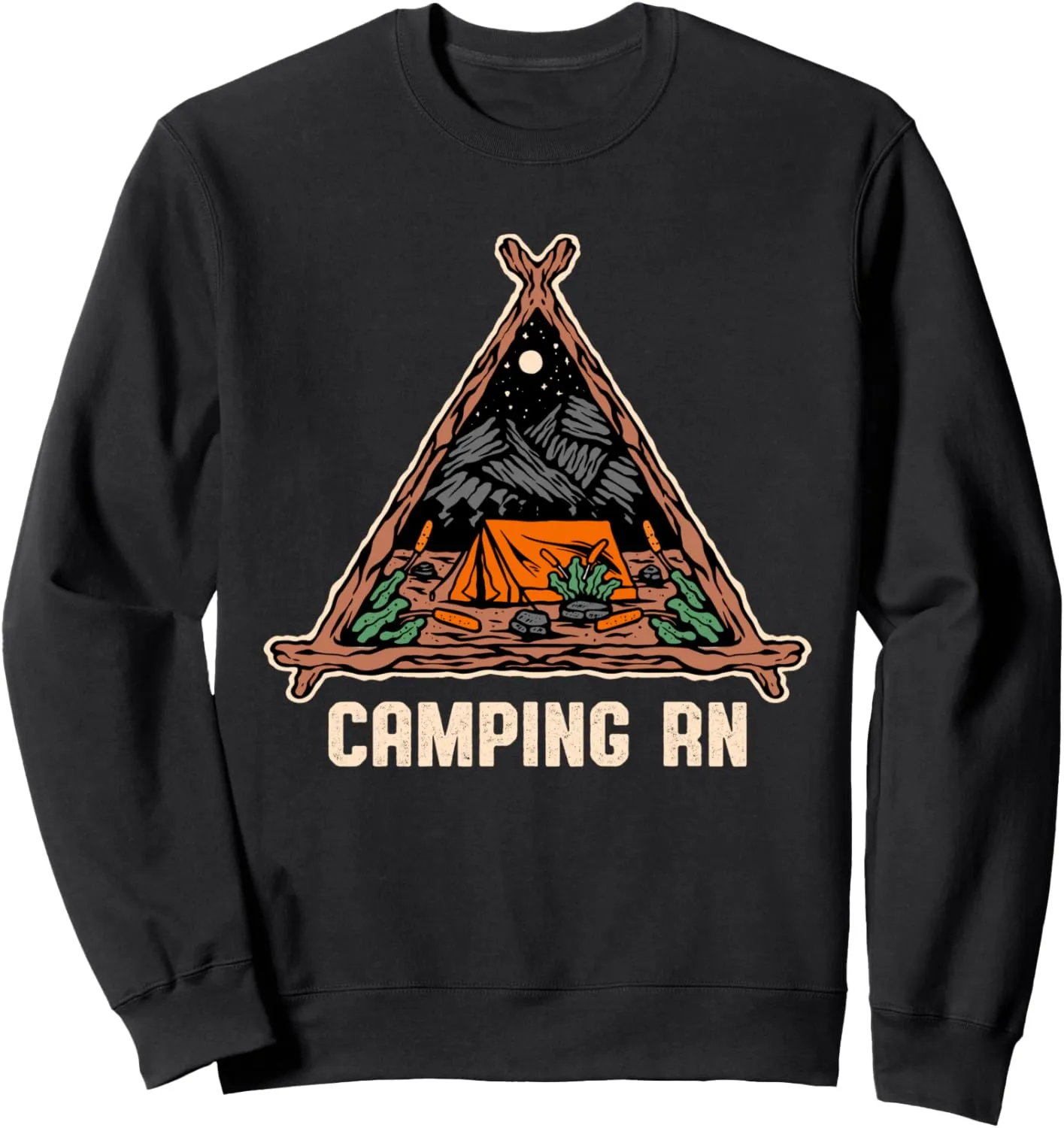 Camping RN Camper Forest Camp Jungle Vacation Wildlife Sweatshirt
