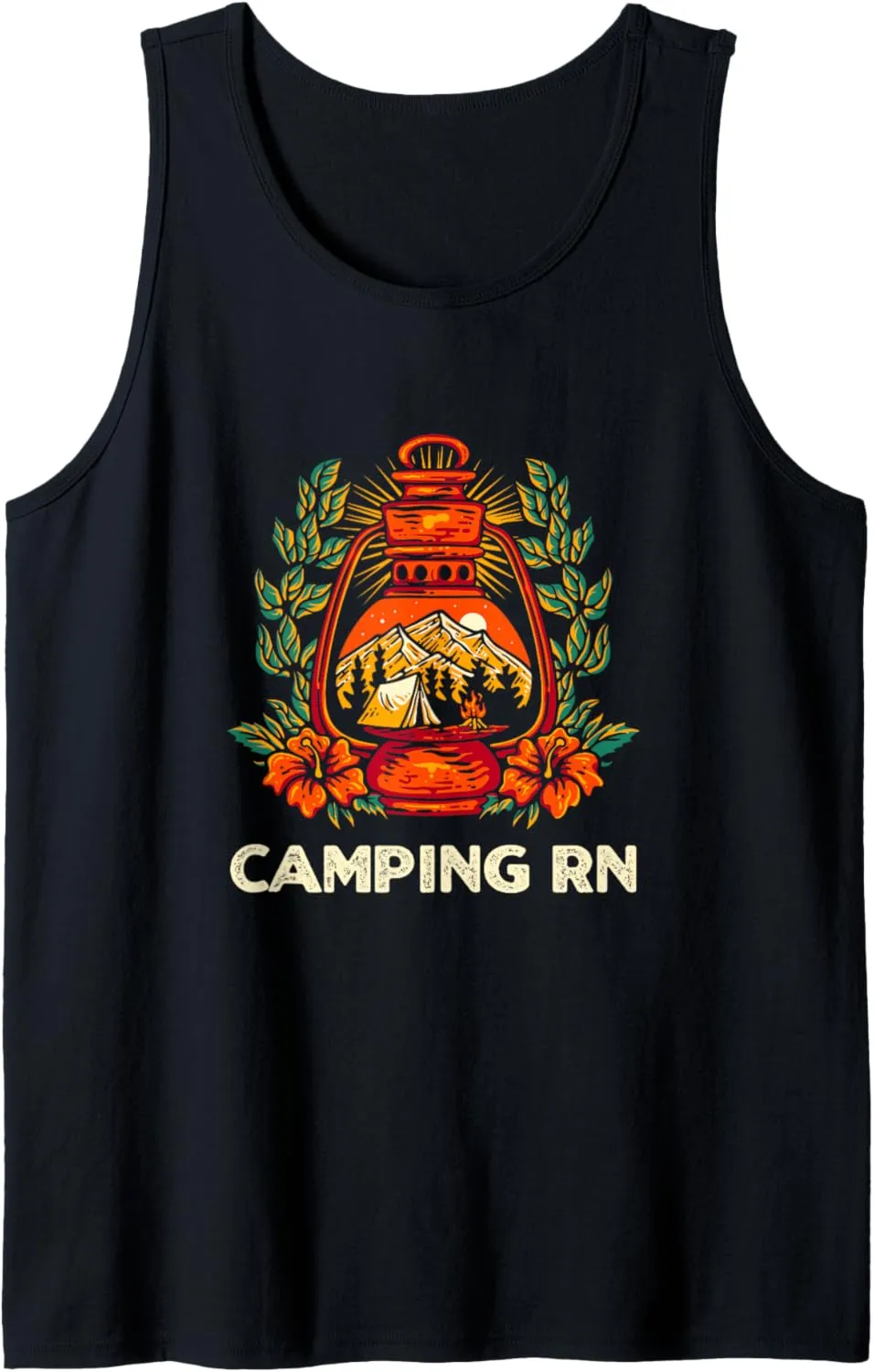 Camping RN Camper Forest Camp Jungle Vacation Wildlife Tank Top