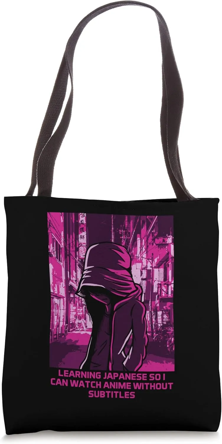 Can Watch Anime Without Subtitles Funny Manga Humor Tote Bag