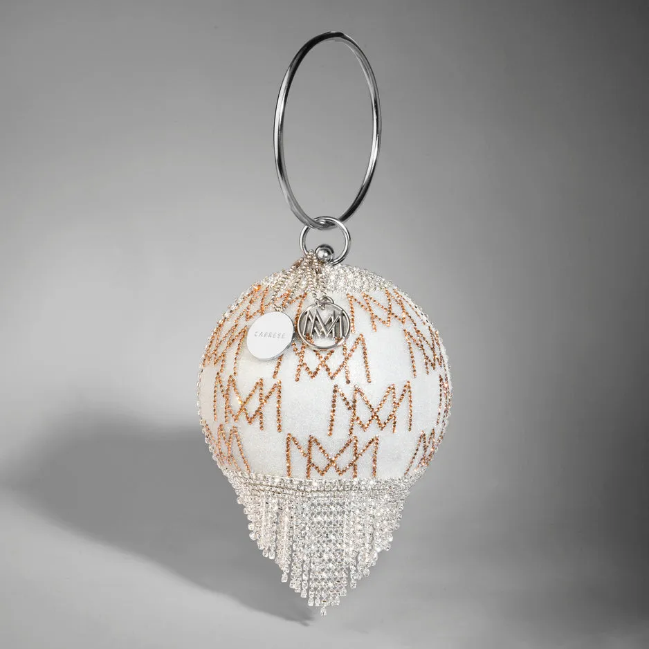 Caprese Enchant Silver Gold Clutch