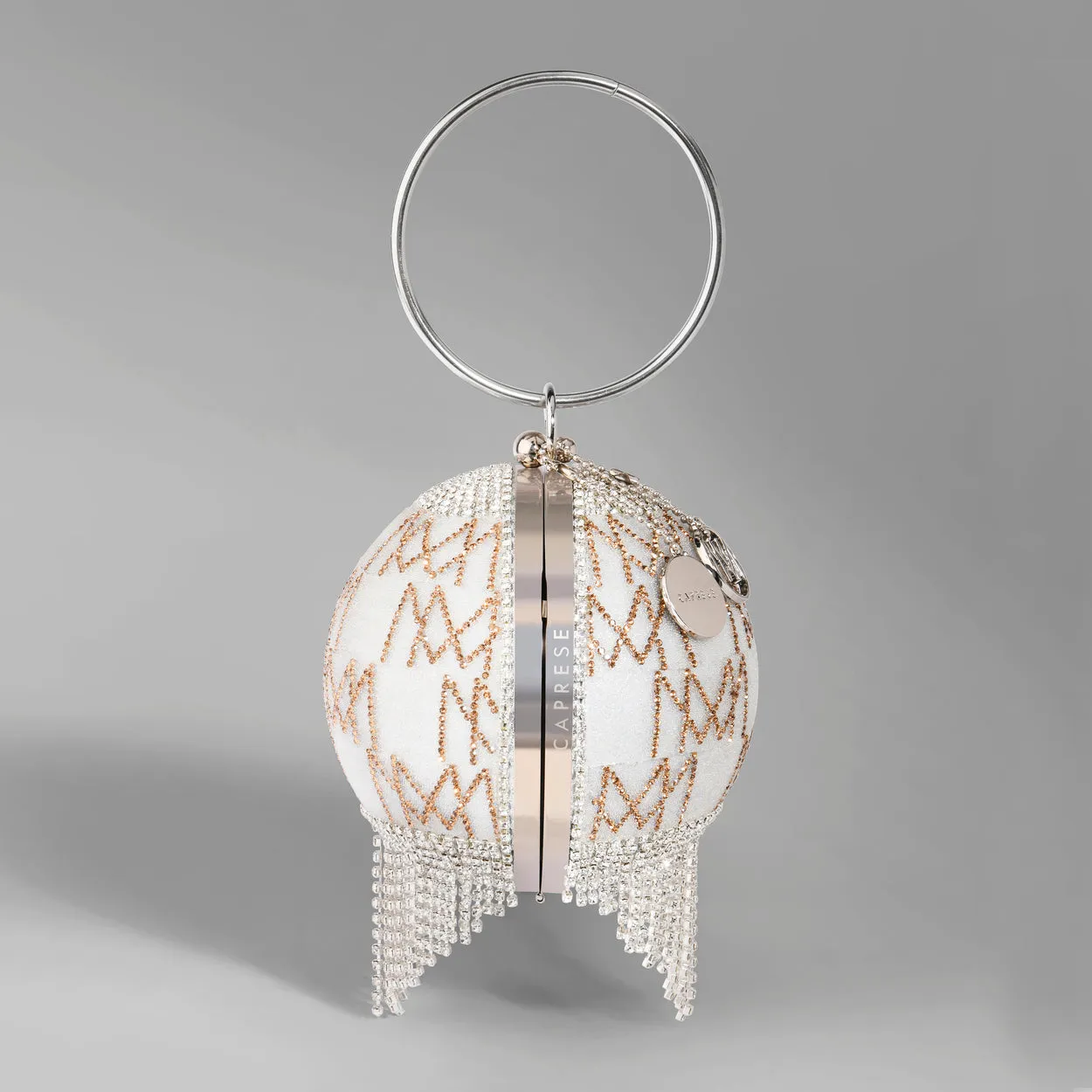 Caprese Enchant Silver Gold Clutch