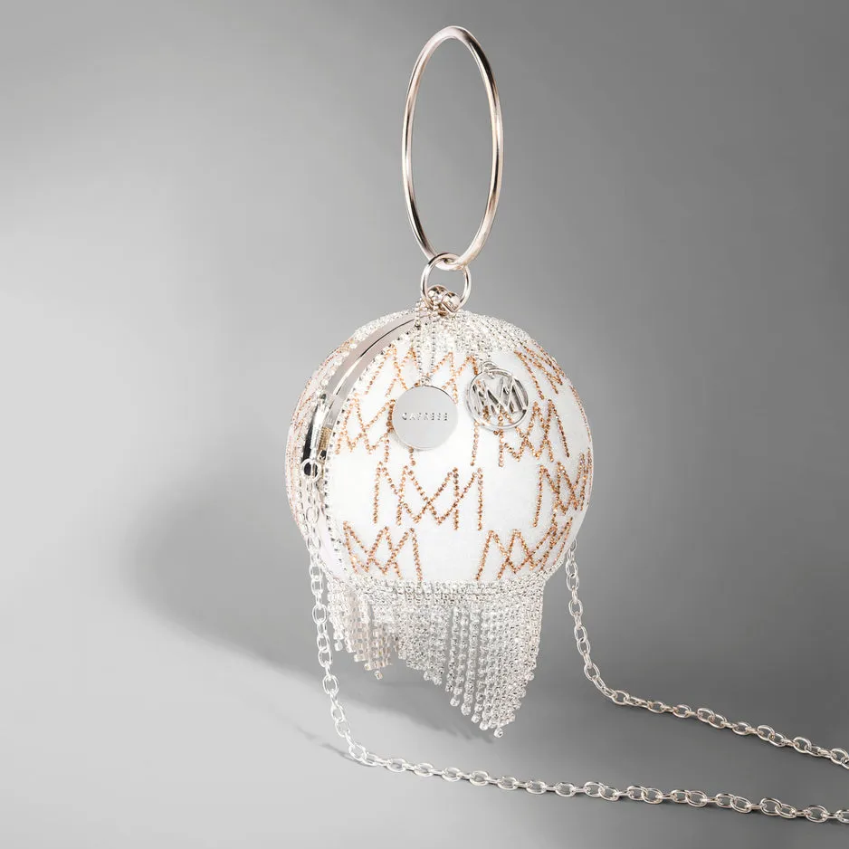 Caprese Enchant Silver Gold Clutch