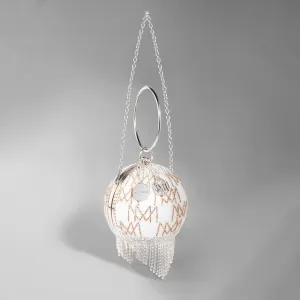 Caprese Enchant Silver Gold Clutch