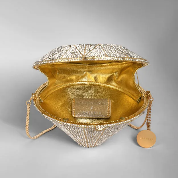Caprese Enigma Gold Clutch