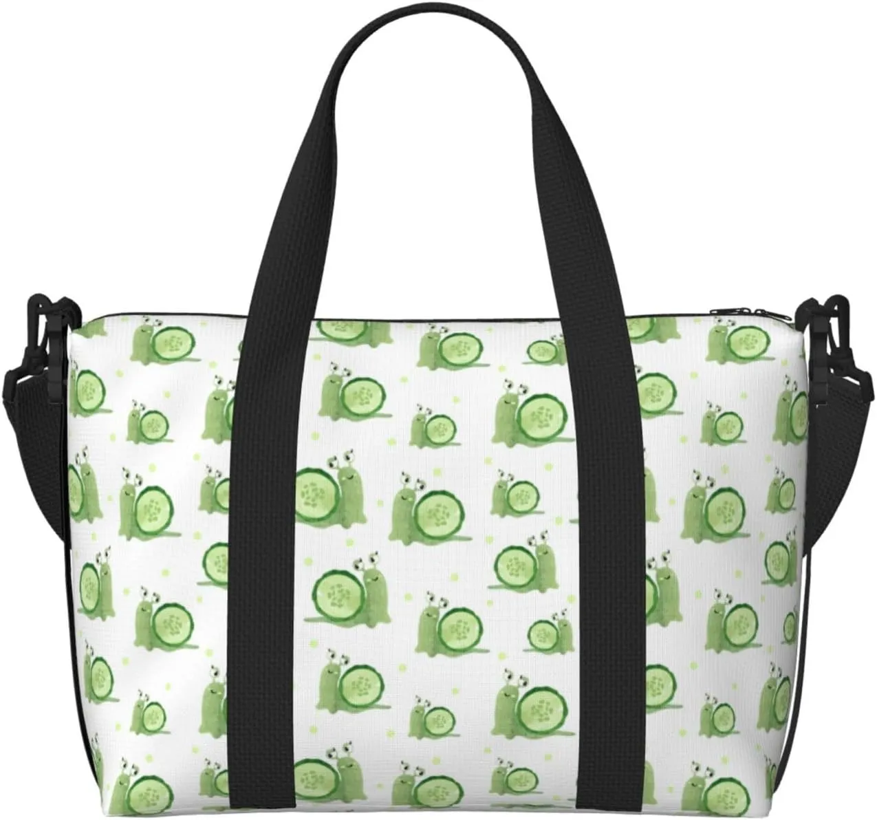 Carry On Duffle Bags Overnight Weekender Bags for Women, Snails cucumber slices Personal Item Travel Bag, Travel Essentials Sport Gym Bag for Men Women
