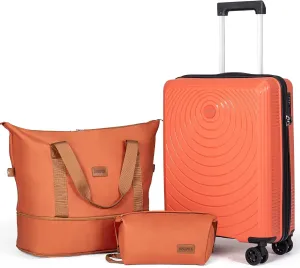 Carry On Luggage 22x14x9 Airline Approved, 20-inch Hard Shell Suitcases with Wheels, PP Lightweight Carry on Suitcase with TSA Lock