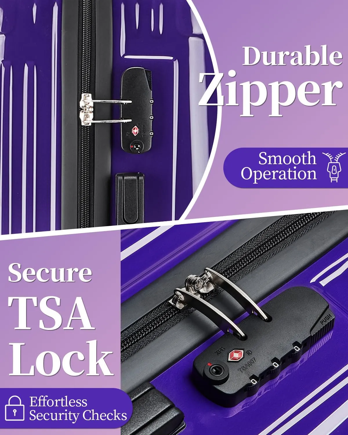 Carry On Suitcase, 20 Inch Carry On Luggage with Wheels, Hardside Large Suitcases with Wheels, TSA Lock