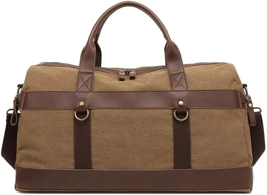 Carry On Weekender Overnight Bag Waterproof Waxed Canvas Weekend Gym Luggage for Men Multifunctional