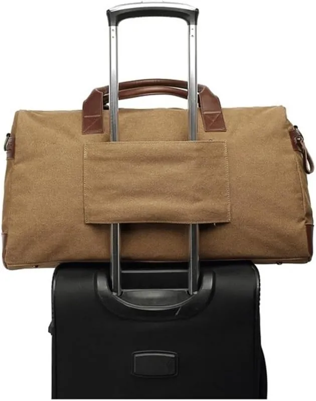 Carry On Weekender Overnight Bag Waterproof Waxed Canvas Weekend Gym Luggage for Men Multifunctional