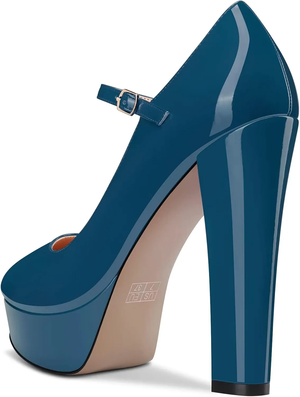 Castamere Women Chunky Block High Platform Heel Round Toe Ankle Strap Mary Jane Buckle Wedding Dress Shoes