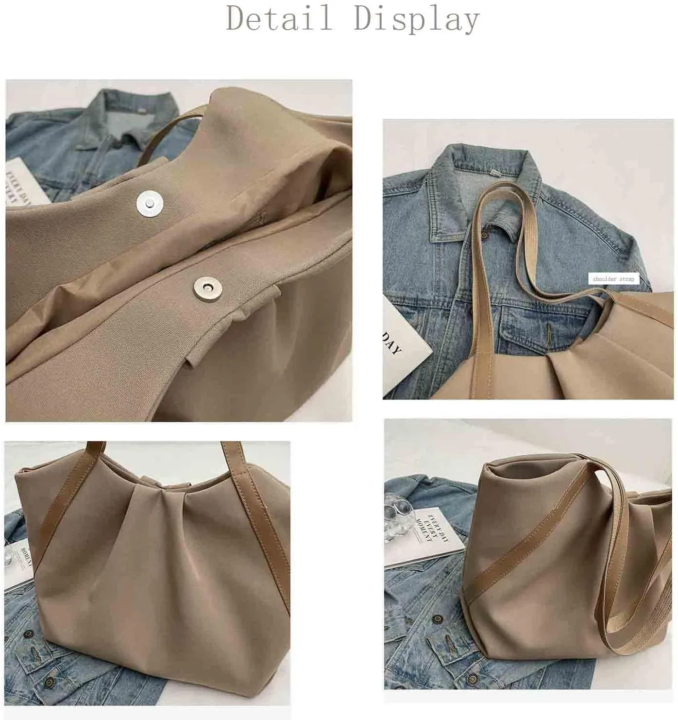 Casual Lightweight Canvas Women's Versatile Large Capacity Handbag - Commuting Shoulder Tote & Crossbody Bag