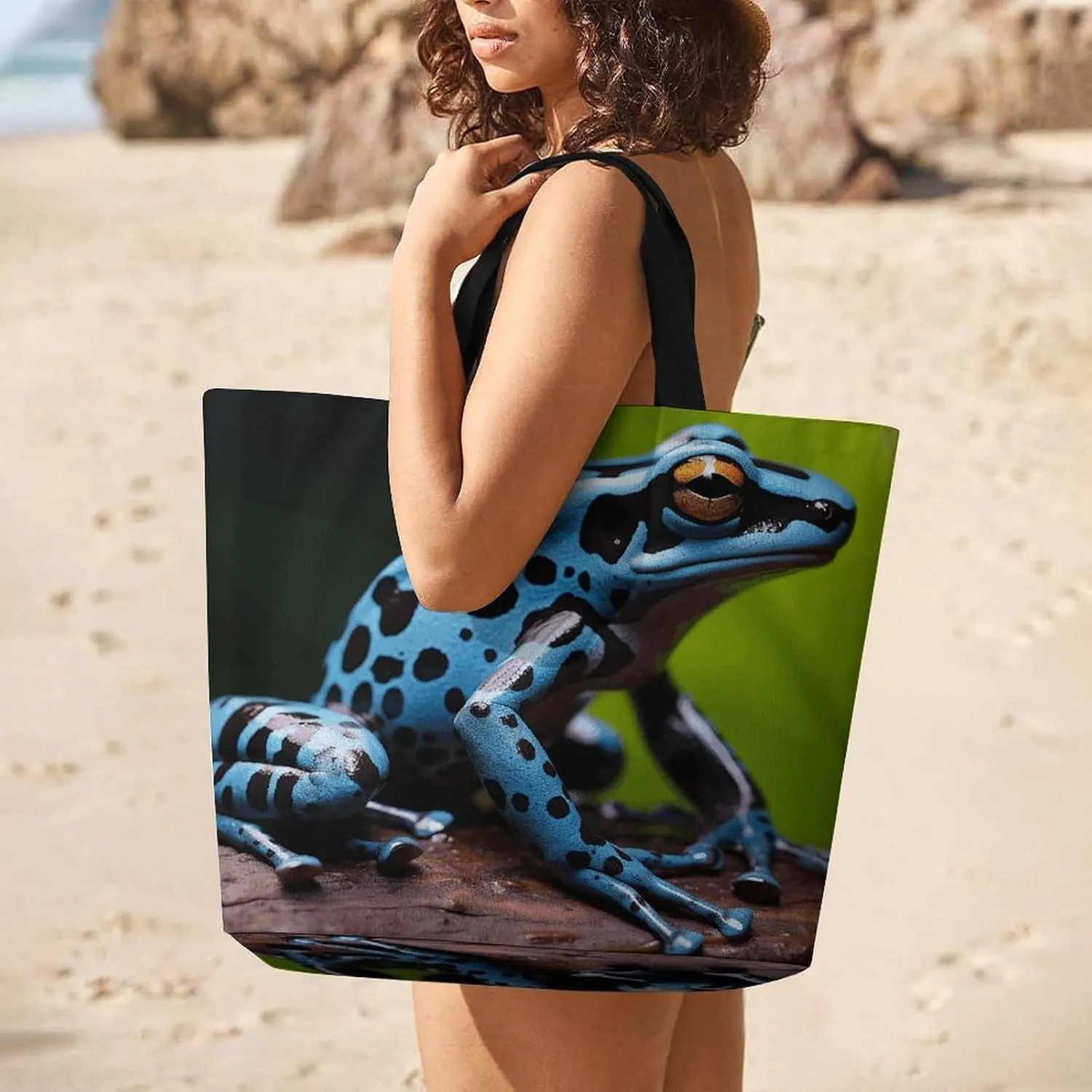 Cat Butterfly Tote Bags, Reusable Grocery Bags, Large Shopping Bag, Shoulder Bag for Women