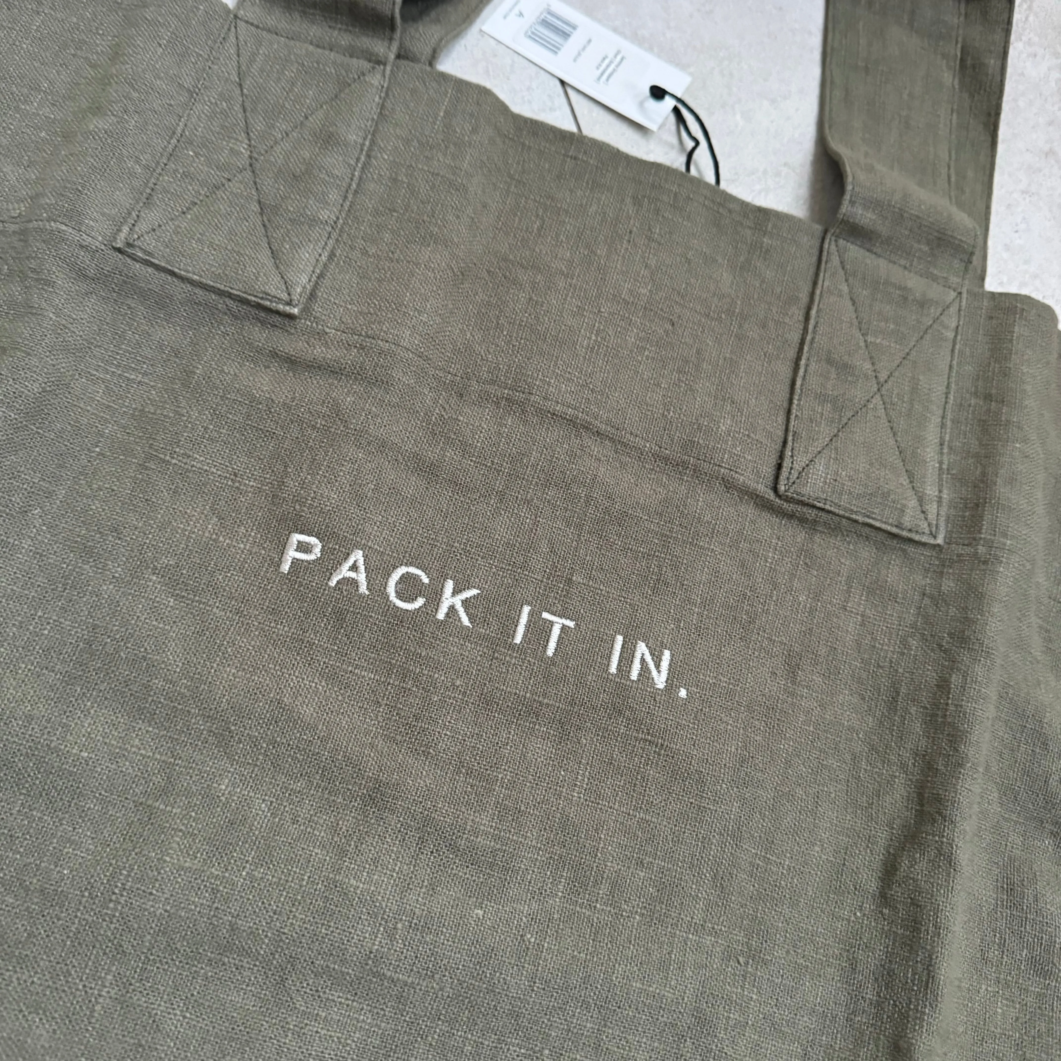 Chalk - Olive Oversized Shopper | Pack it in