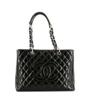 CHANEL Grand Shopping Tote Quilted Patent