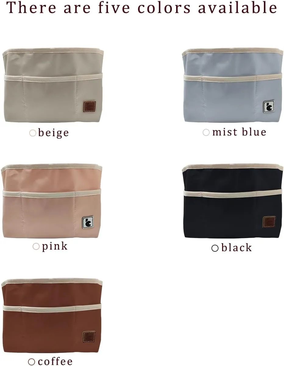 Chispee Purse Organizer Insert for Handbags Bag Organizer Waterproof Without Pilling 12 Pockets Storage Insert Bag Fits Longchamp Speedy Neverful(Fog Blue, L