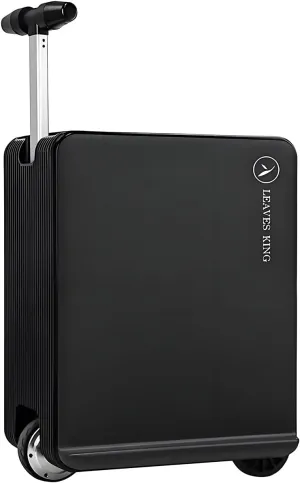 CHSSIH Electric Suitcase/Luggage Scooter for Adults - Lightweight Rolling Suitcase with Laptop Compartment, Rideable, TSA & Airline Approved, 21 Inche (Black)