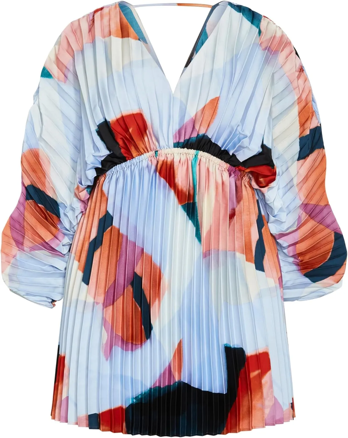 City Chic Women's Plus Size Dress-Henley Print Midi