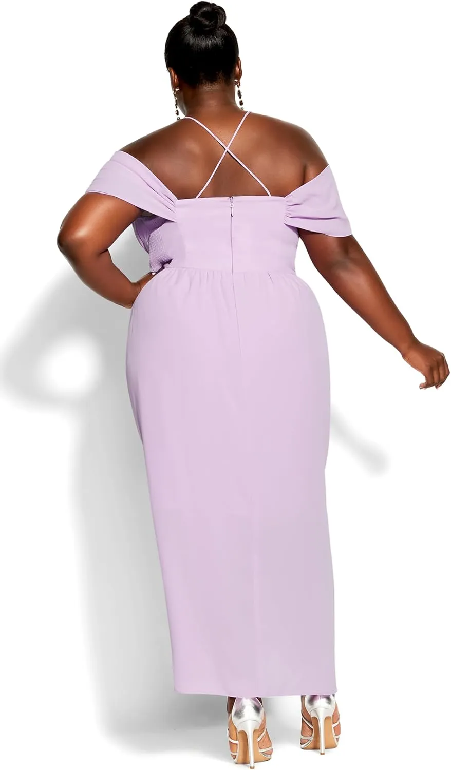 City Chic Women's Plus Size Maxi Dress - Entwine Tulip Drape