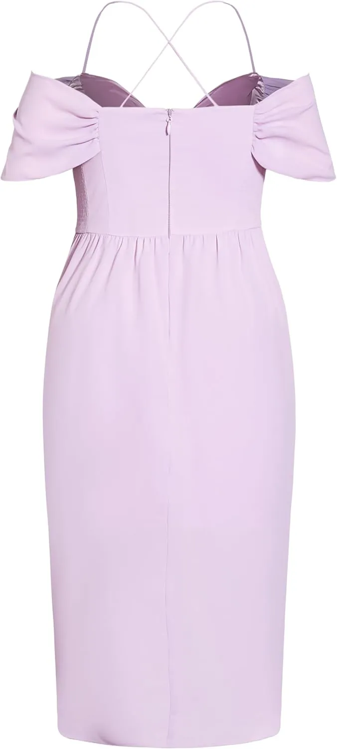 City Chic Women's Plus Size Maxi Dress - Entwine Tulip Drape
