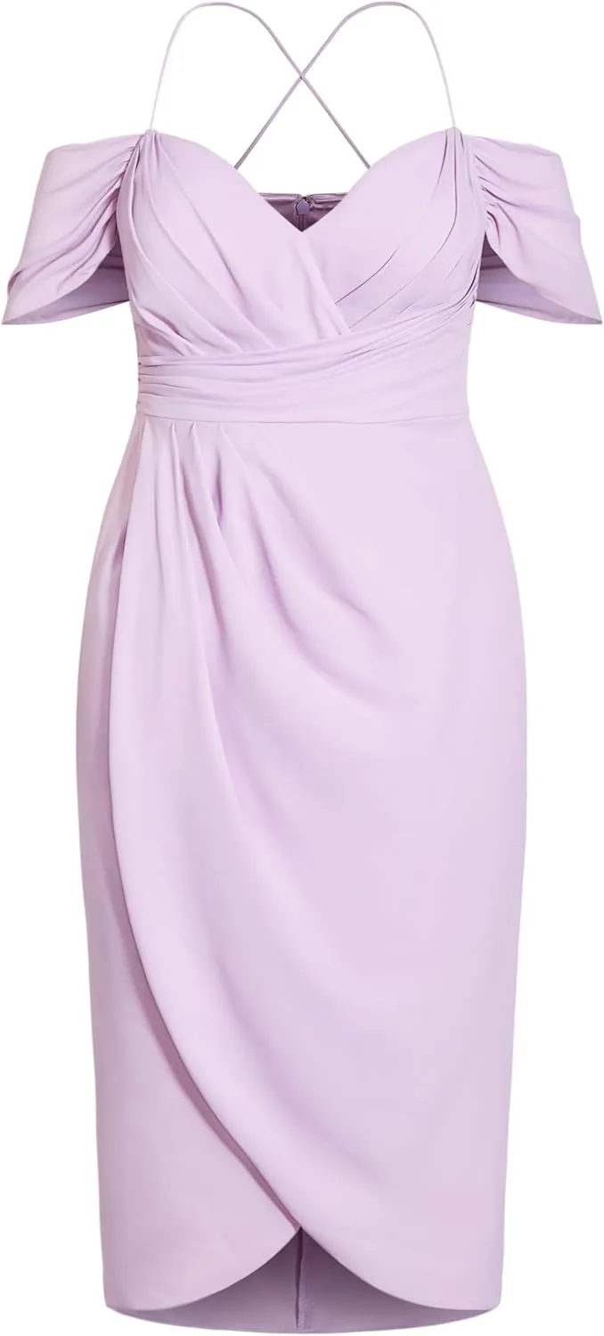 City Chic Women's Plus Size Maxi Dress - Entwine Tulip Drape