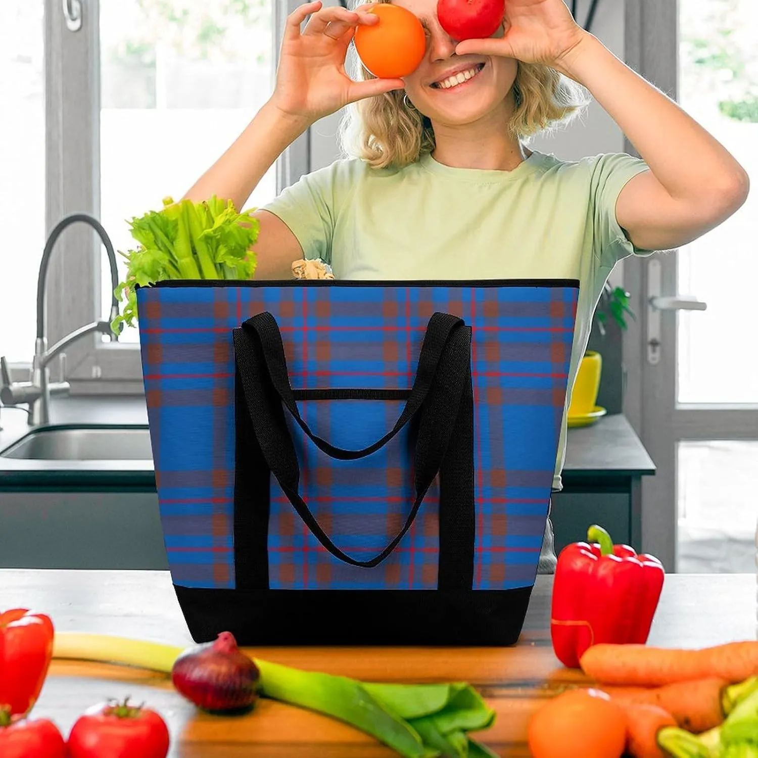 Clan Ferguson Tartan Fashionable Large Capacity Insulated Shopping Bag