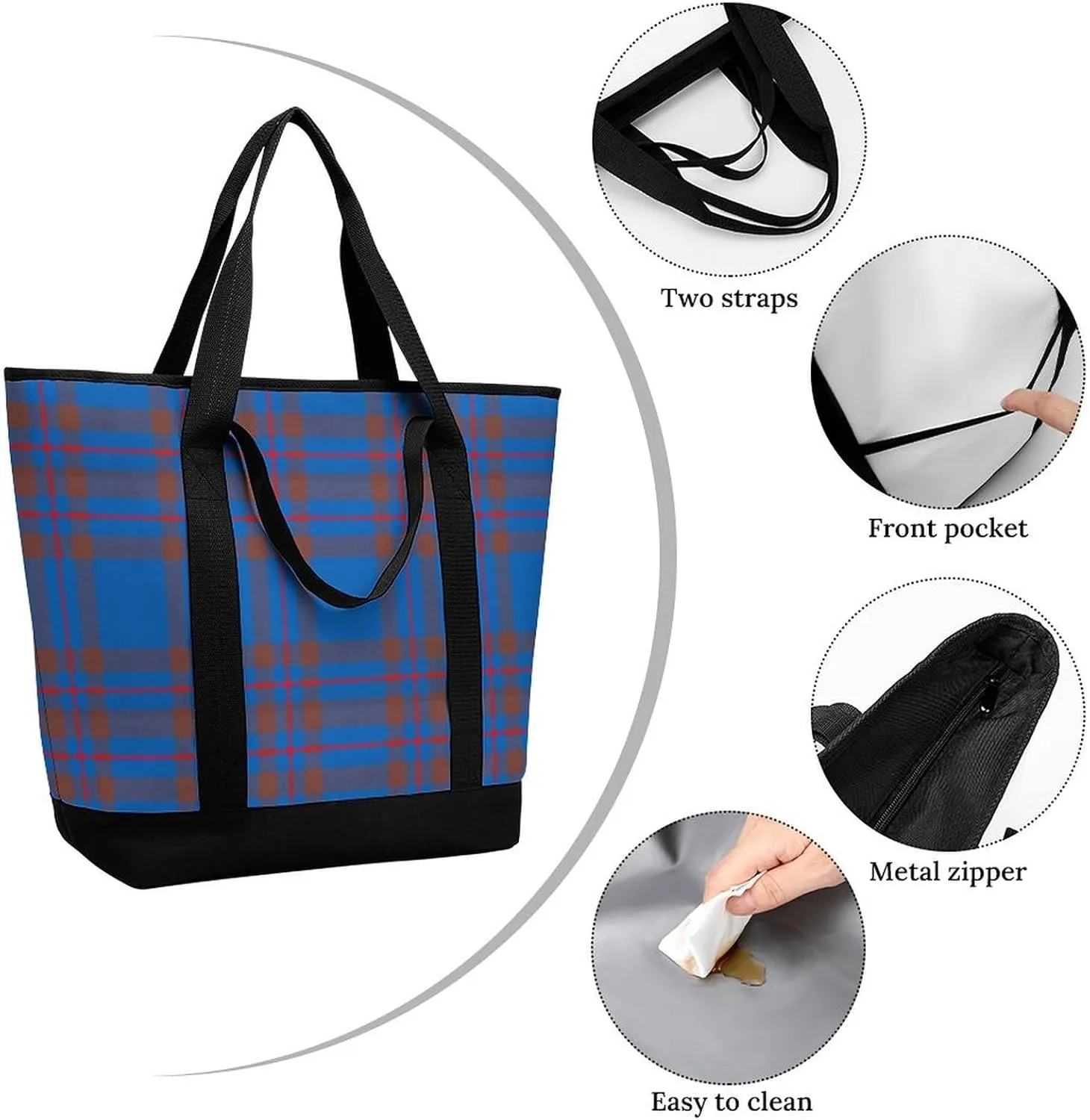 Clan Ferguson Tartan Fashionable Large Capacity Insulated Shopping Bag