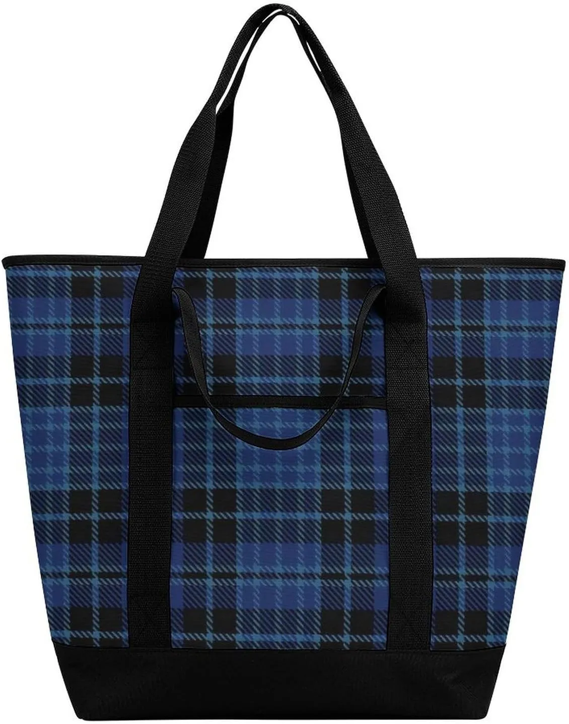 Clan Tartan Blue And Green Fashionable Large Capacity Insulated Shopping Bag
