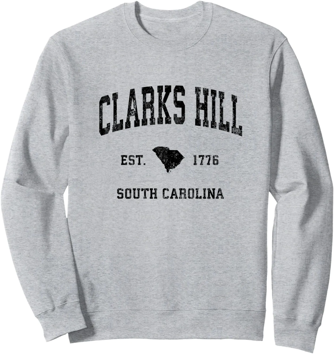 Clarks Hill South Carolina SC Vintage Athletic Black Sports Sweatshirt