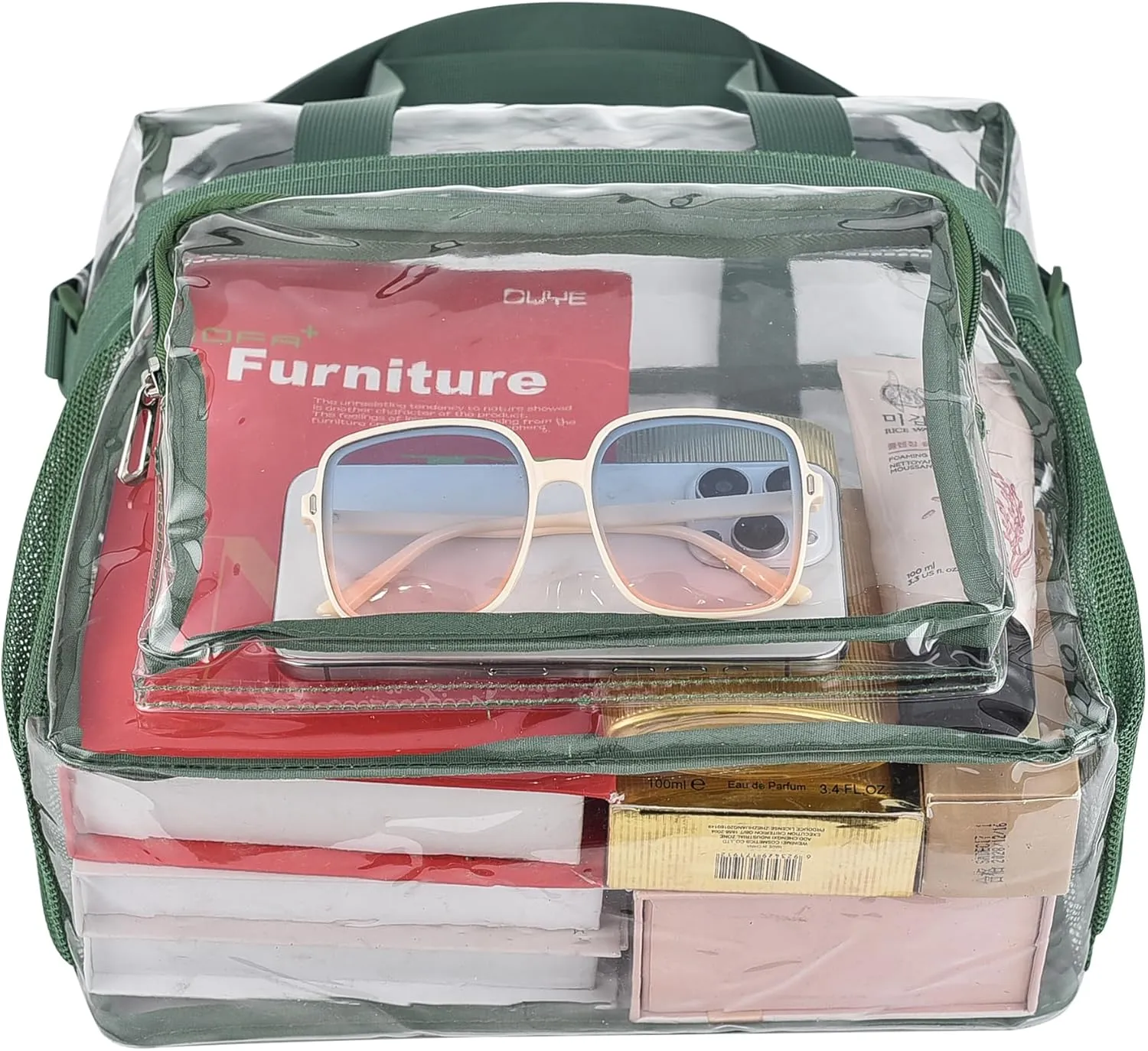Clear Bag for Stadium Events 12x12x6, Clear Bag Clear Tote Bag with Reinforced Straps for Sporting Events Travel